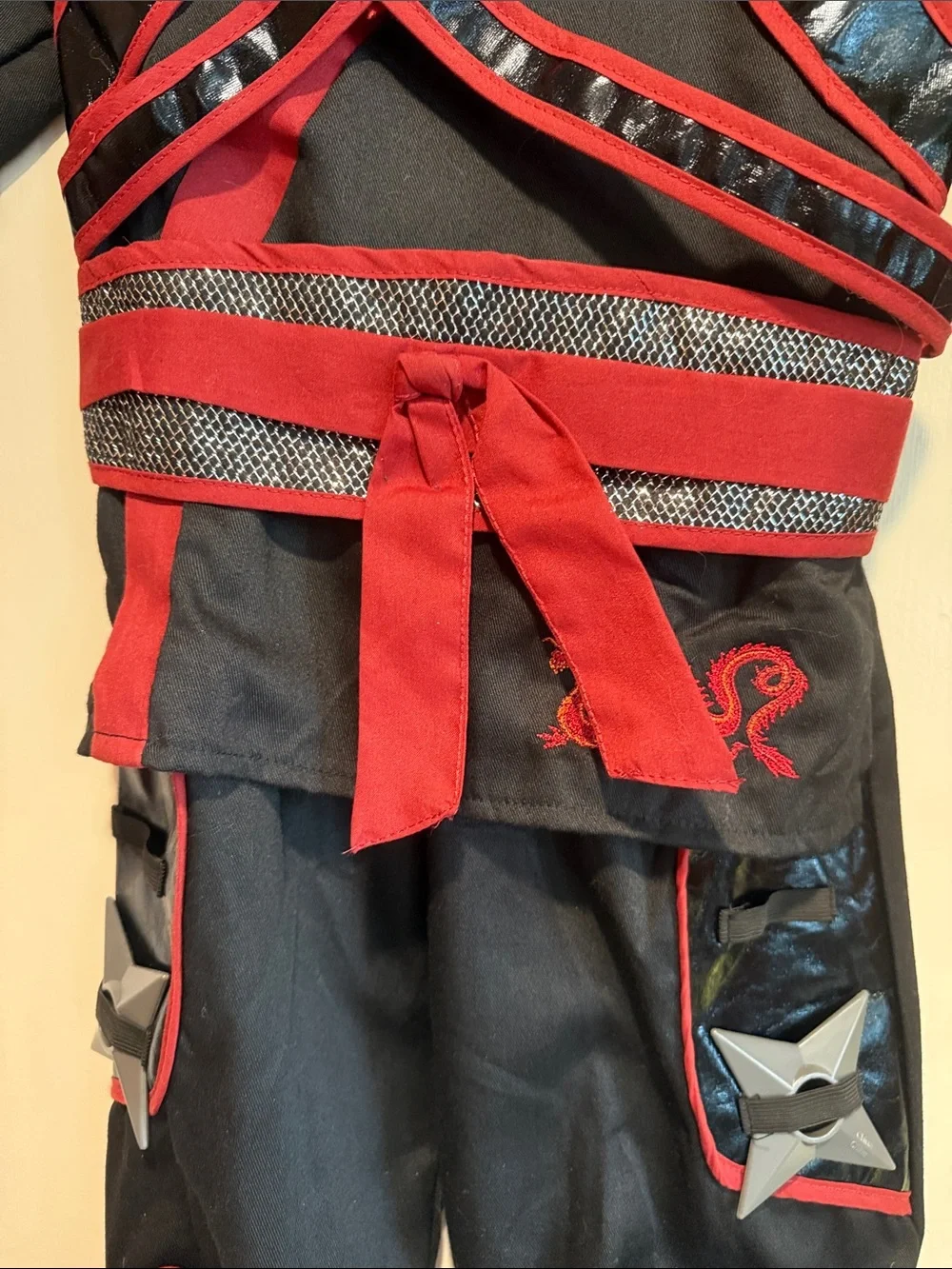 TEETOT RED DRAGON NINJA COSTUME SIZE 5-6 (Missing Accessories)